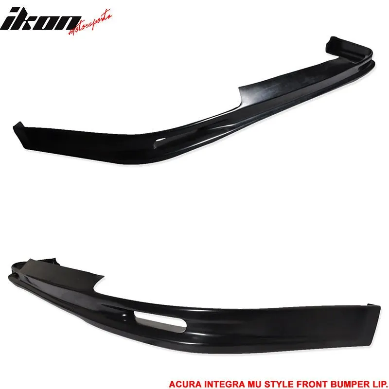 1992-1993 Acura Integra MU Style Unpainted Black Front Bumper Lip PU