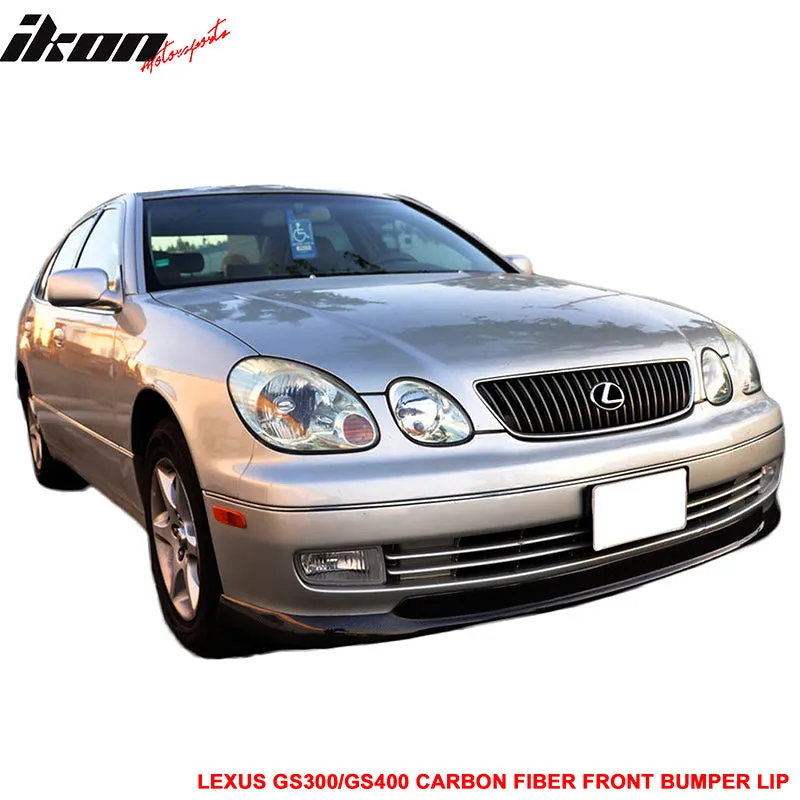 1998-2005 Lexus GS300 GS400 VIP Style Matte Carbon Front Bumper Lip