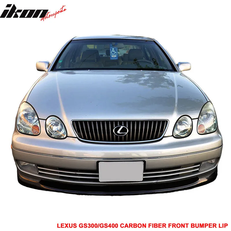 1998-2005 Lexus GS300 GS400 VIP Style Matte Carbon Front Bumper Lip