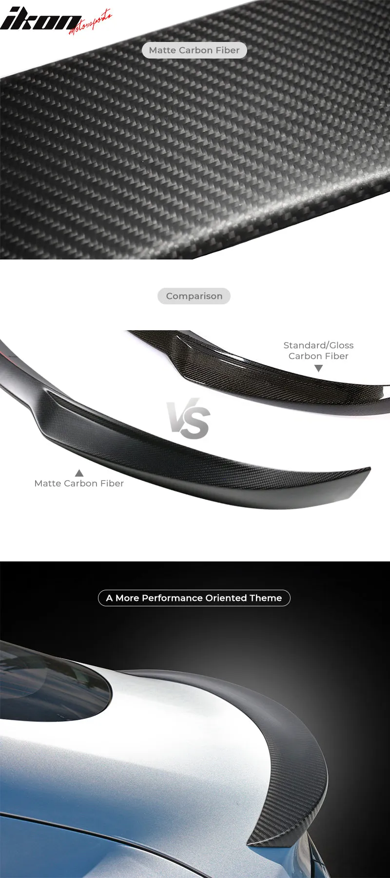 1998-2005 Lexus GS300 GS400 VIP Style Matte Carbon Front Bumper Lip