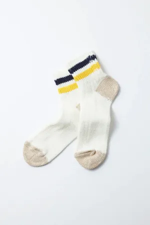 2-Stripe Short Sock - Yellow/Navy