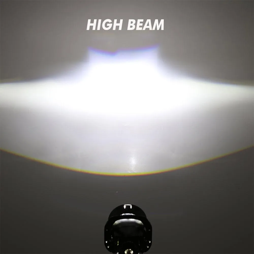 2.5 Inch 80W 6000K Bi-LED Projector Lens Headlight Non-Destructive Installation Projector Lens for Car | 2PCS/Set