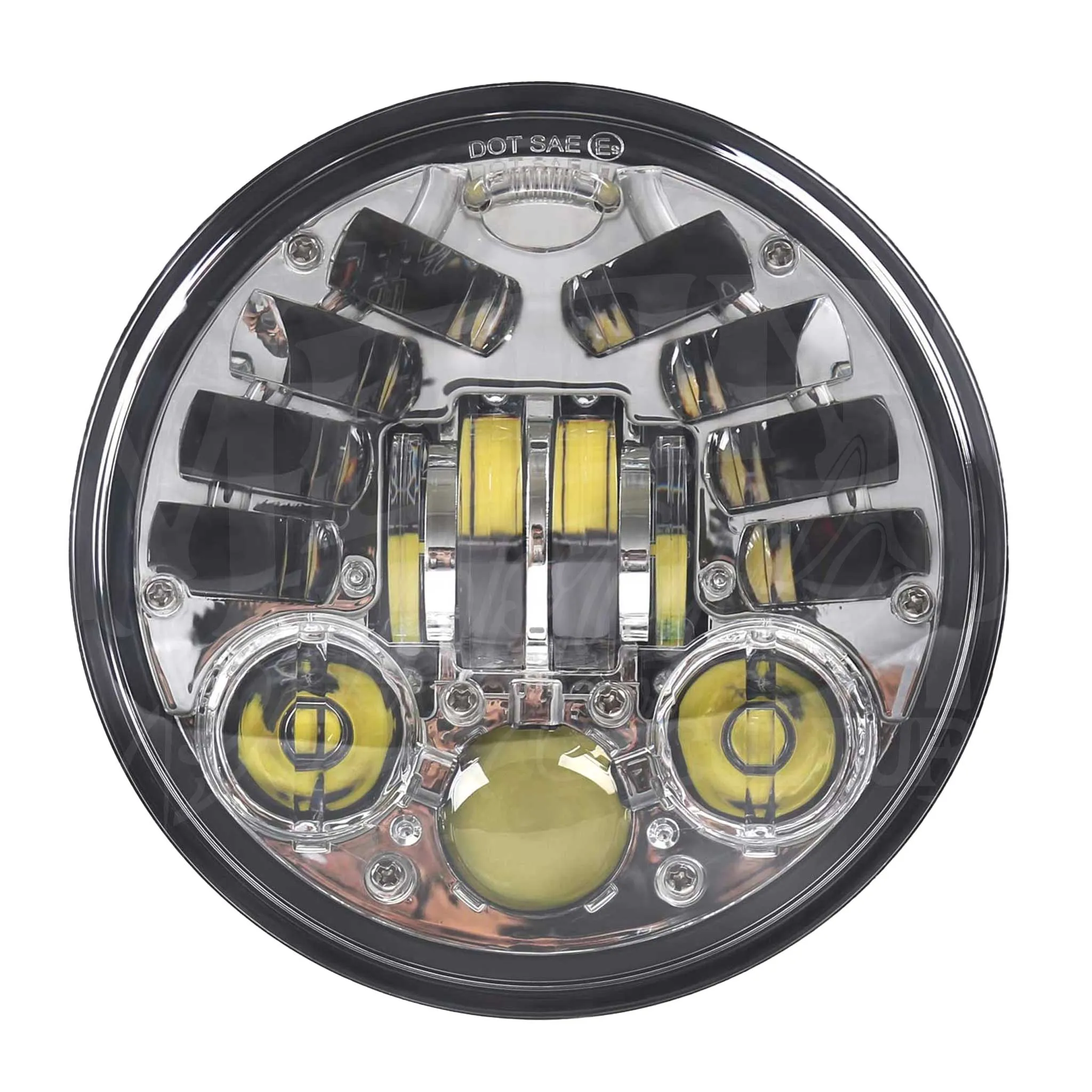 5.75 MOONSMC® Moonmaker 3 LED Headlight For Harley
