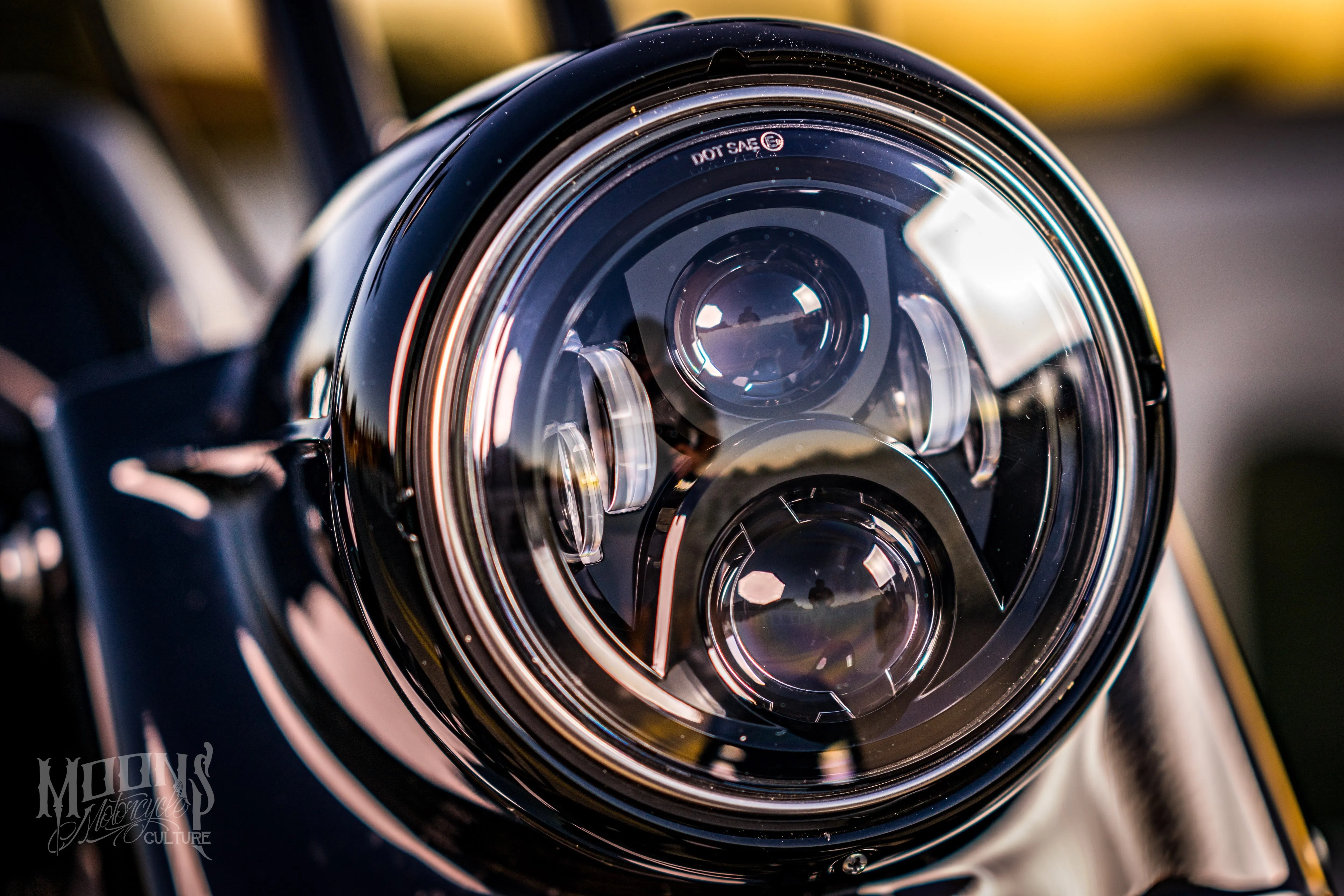 7" MOONSMC® Moonmaker LED Headlight For Harley