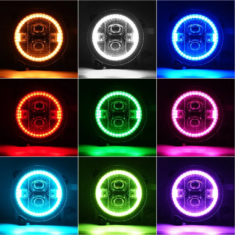 9'' RGBW LED Headlights for Jeep Wrangler JL and GLadiator JT