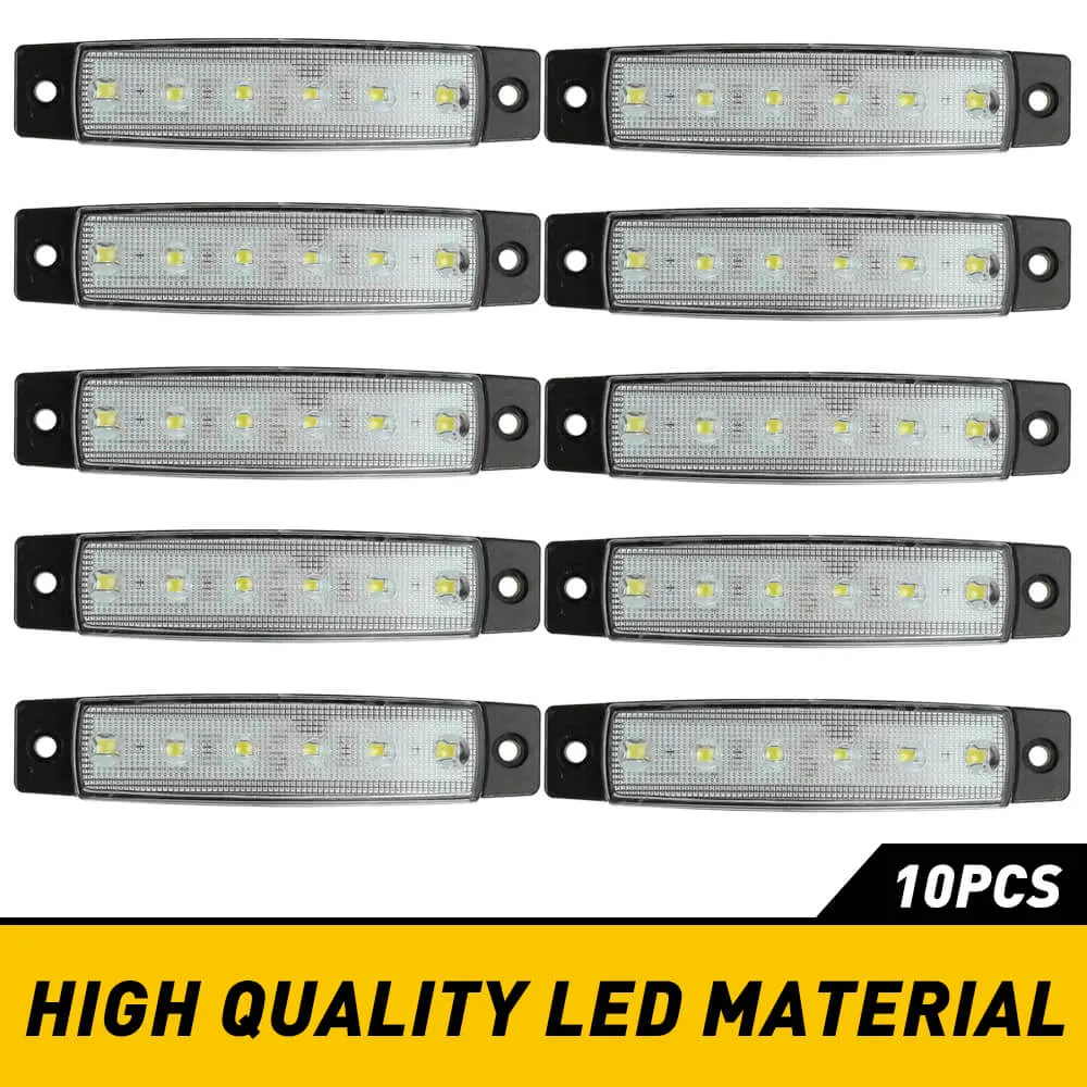 9.5cm Slim LED Side Marker Light 6LEDs Color Shell for Off-Road Jeep Rock Lamp 10pcs