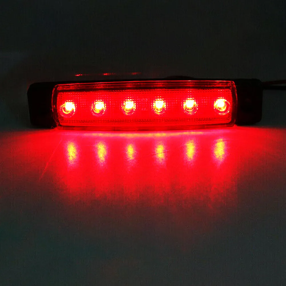 9.5cm Slim LED Side Marker Light 6LEDs Color Shell for Off-Road Jeep Rock Lamp 10pcs