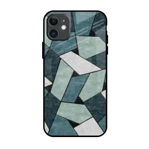 Abstact Tiles Glass Case for iPhone 11