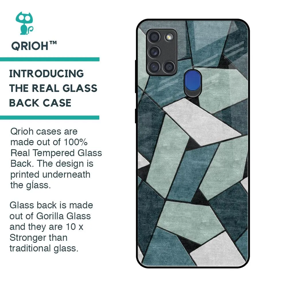 Abstact Tiles Glass Case for Samsung A21s