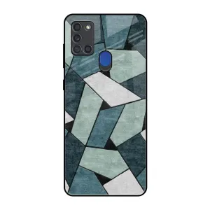 Abstact Tiles Glass Case for Samsung A21s