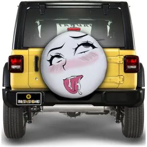 Ahegao Face Spare Tire Covers Custom Ahegao Style Car Accessories