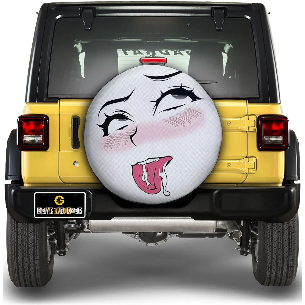 Ahegao Face Spare Tire Covers Custom Ahegao Style Car Accessories
