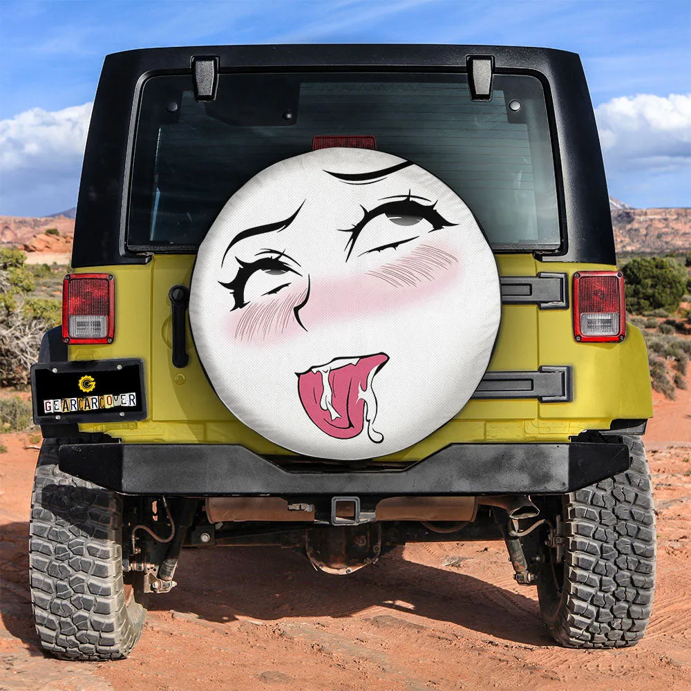 Ahegao Face Spare Tire Covers Custom Ahegao Style Car Accessories