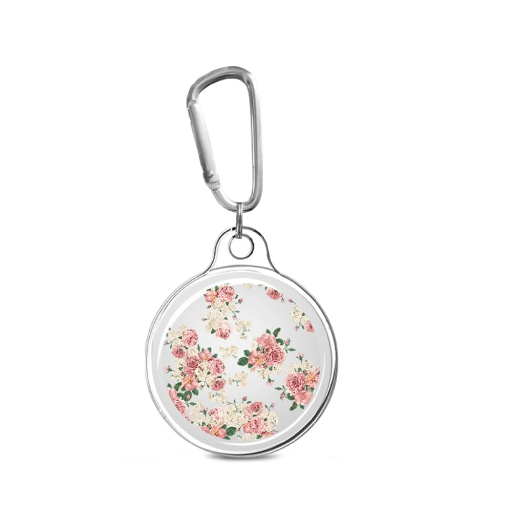 AirTags unique pattern cover with key ring - Vintage Flowers
