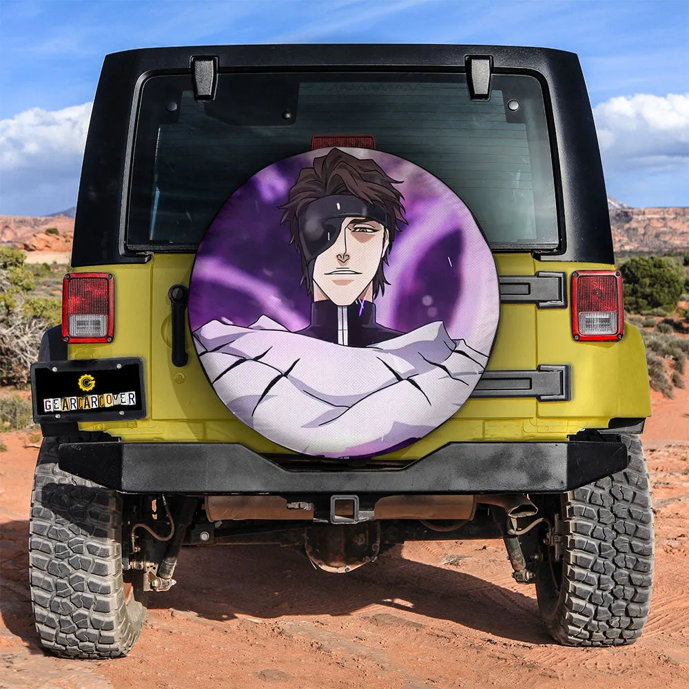 Aizen Sosuke Spare Tire Covers Custom Bleach Anime Car Accessories