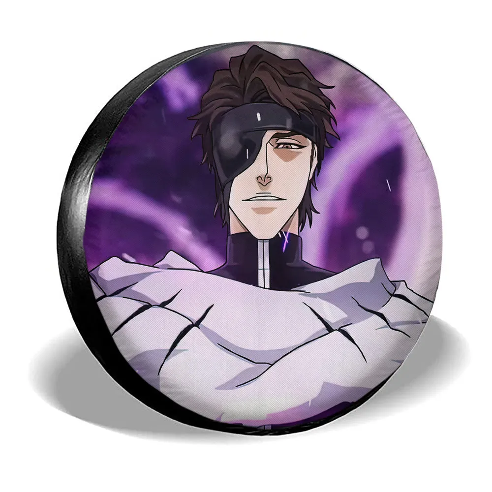 Aizen Sosuke Spare Tire Covers Custom Bleach Anime Car Accessories