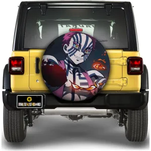Akaza Spare Tire Cover Custom Demon Slayer Anime Car Accessoriess