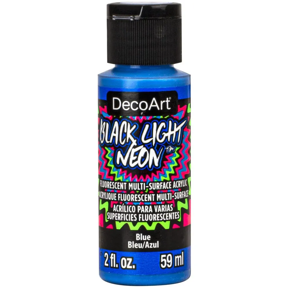 Americana Black Light Neon Acrylic Paint 2oz - Blue