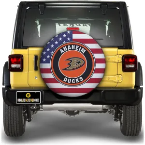 Anaheim Ducks Spare Tire Covers Custom US Flag Style