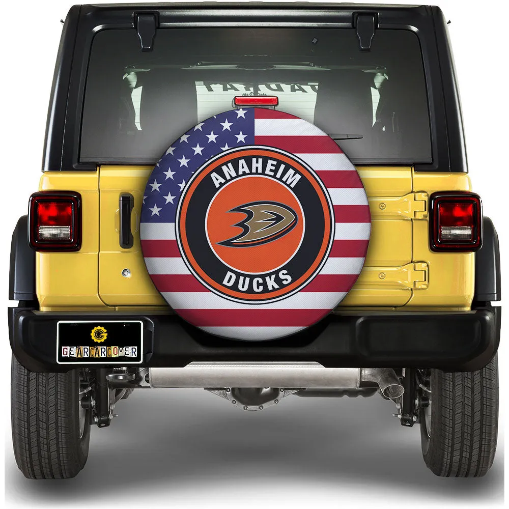 Anaheim Ducks Spare Tire Covers Custom US Flag Style