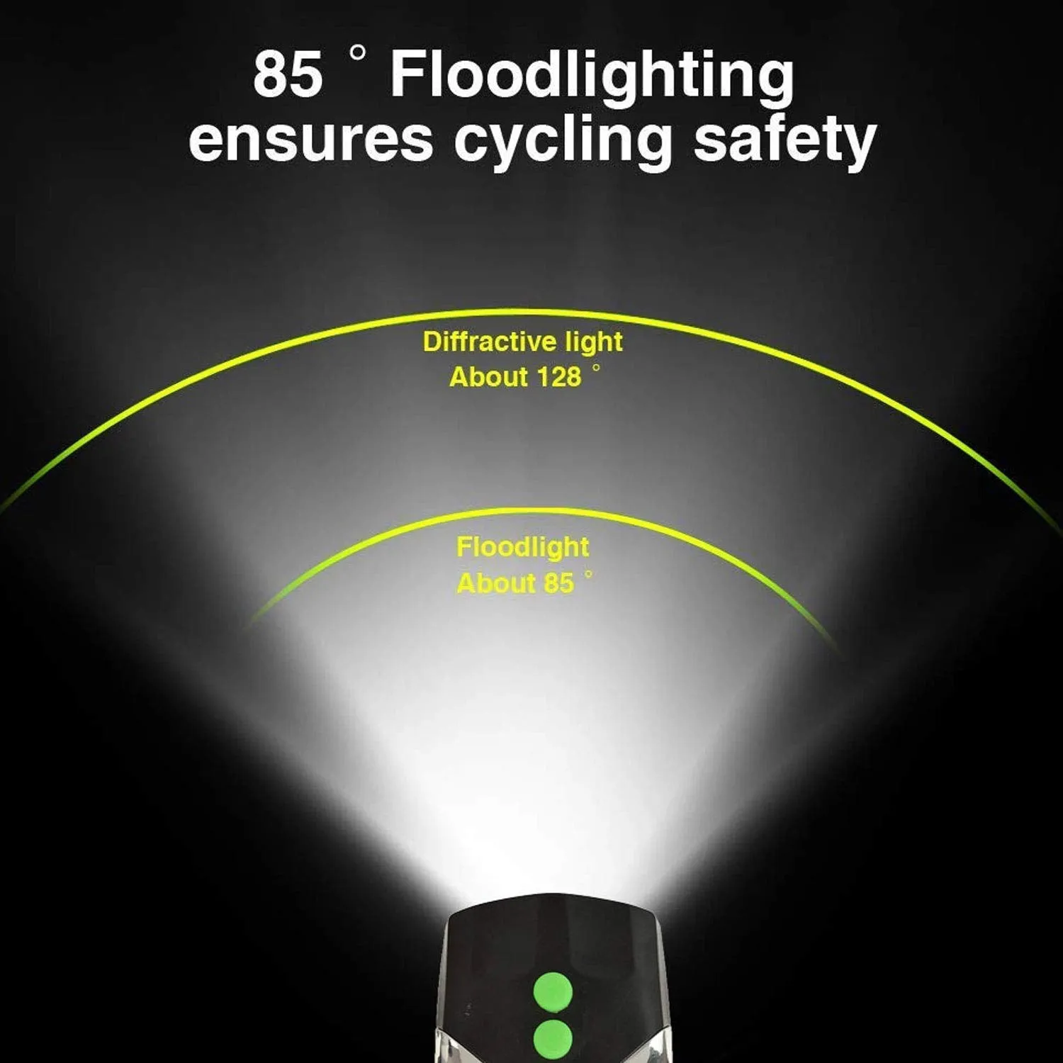 Bicycle LED Light and Horn | Cycle Horn | Bicycle Headlight (Pack of 2)