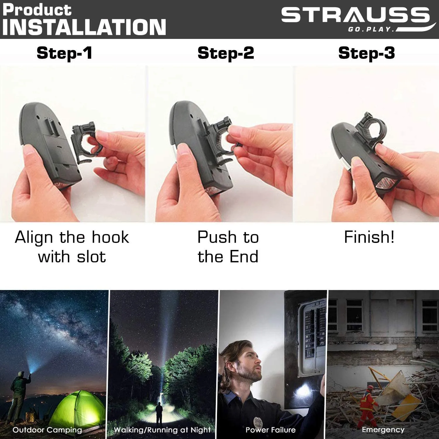 Bicycle LED Light and Horn | Cycle Horn | Bicycle Headlight (Pack of 2)