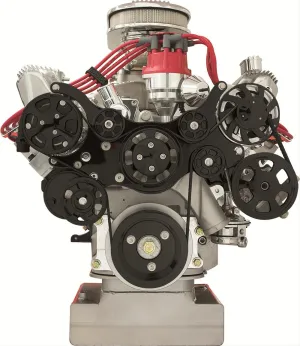 Billet Specialties Tru Trac Serpentine Systems with A/C BLK14700P