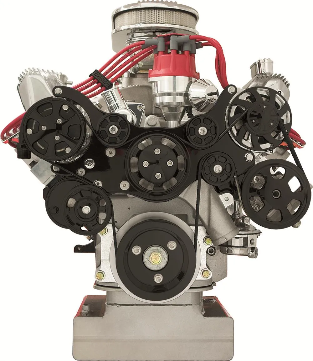 Billet Specialties Tru Trac Serpentine Systems with A/C BLK14700P