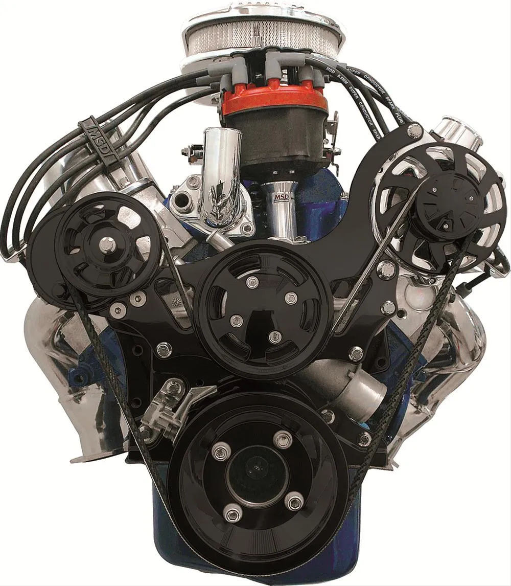 Billet Specialties Tru Trac Serpentine Systems without A/C BLK13625