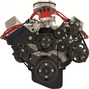 Billet Specialties Tru Trac Serpentine Systems without A/C BLK14605