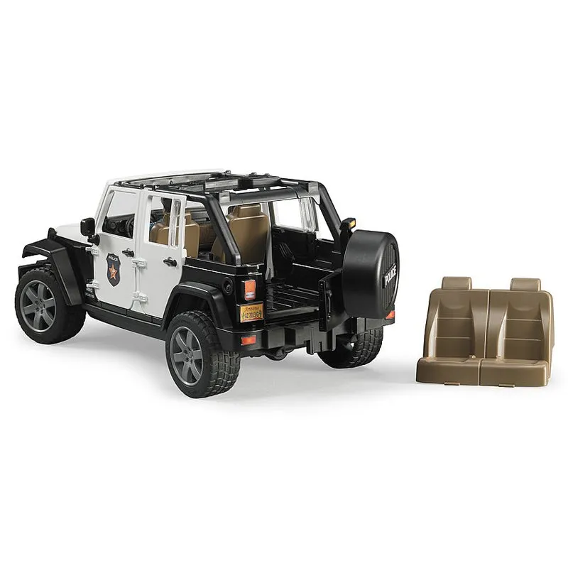 Bruder 02526 Jeep Rubicon Police Car   Light Skin Policeman