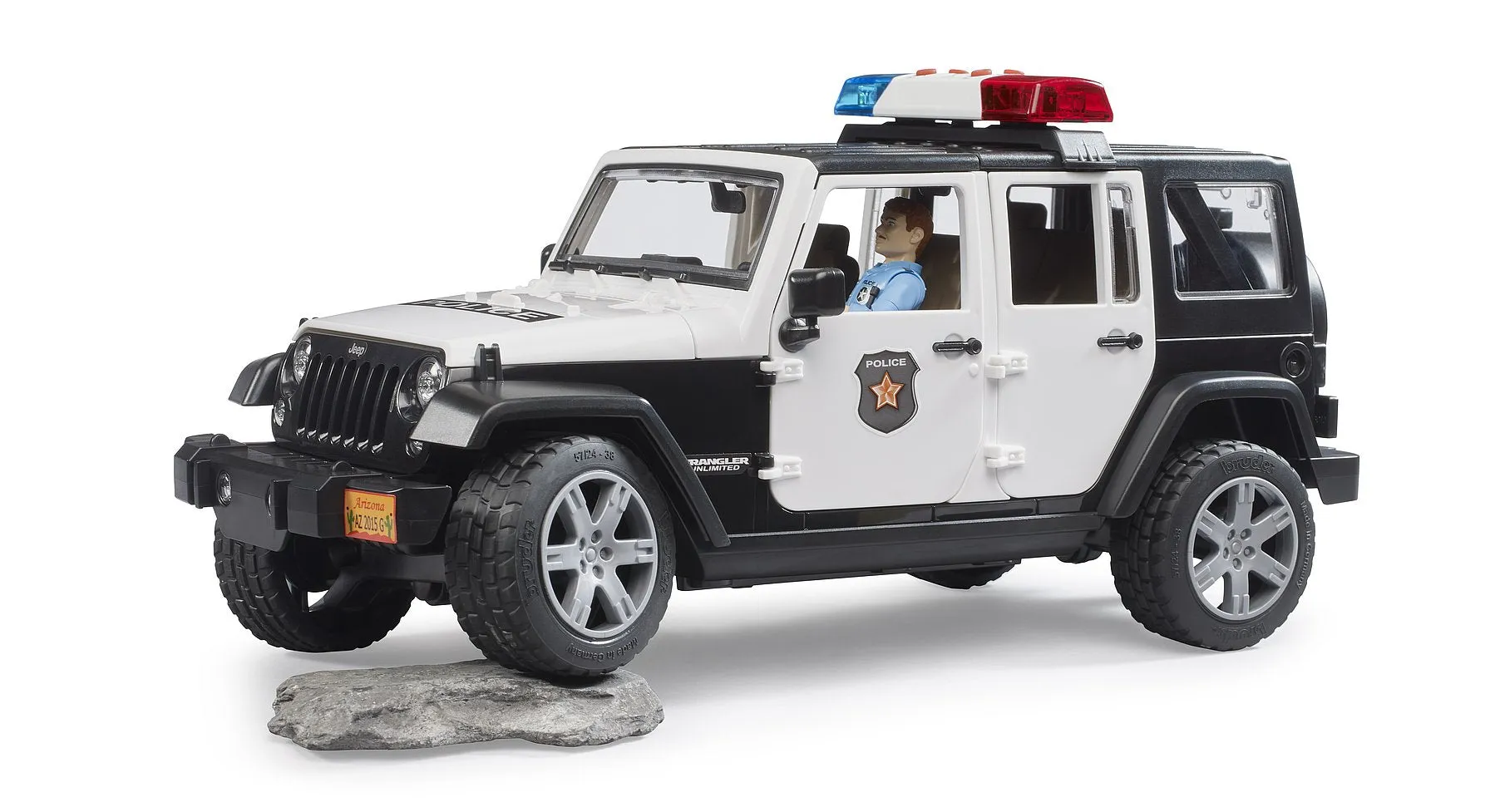Bruder Jeep Wrangler Rubicon Police and Accessories 4yrs 