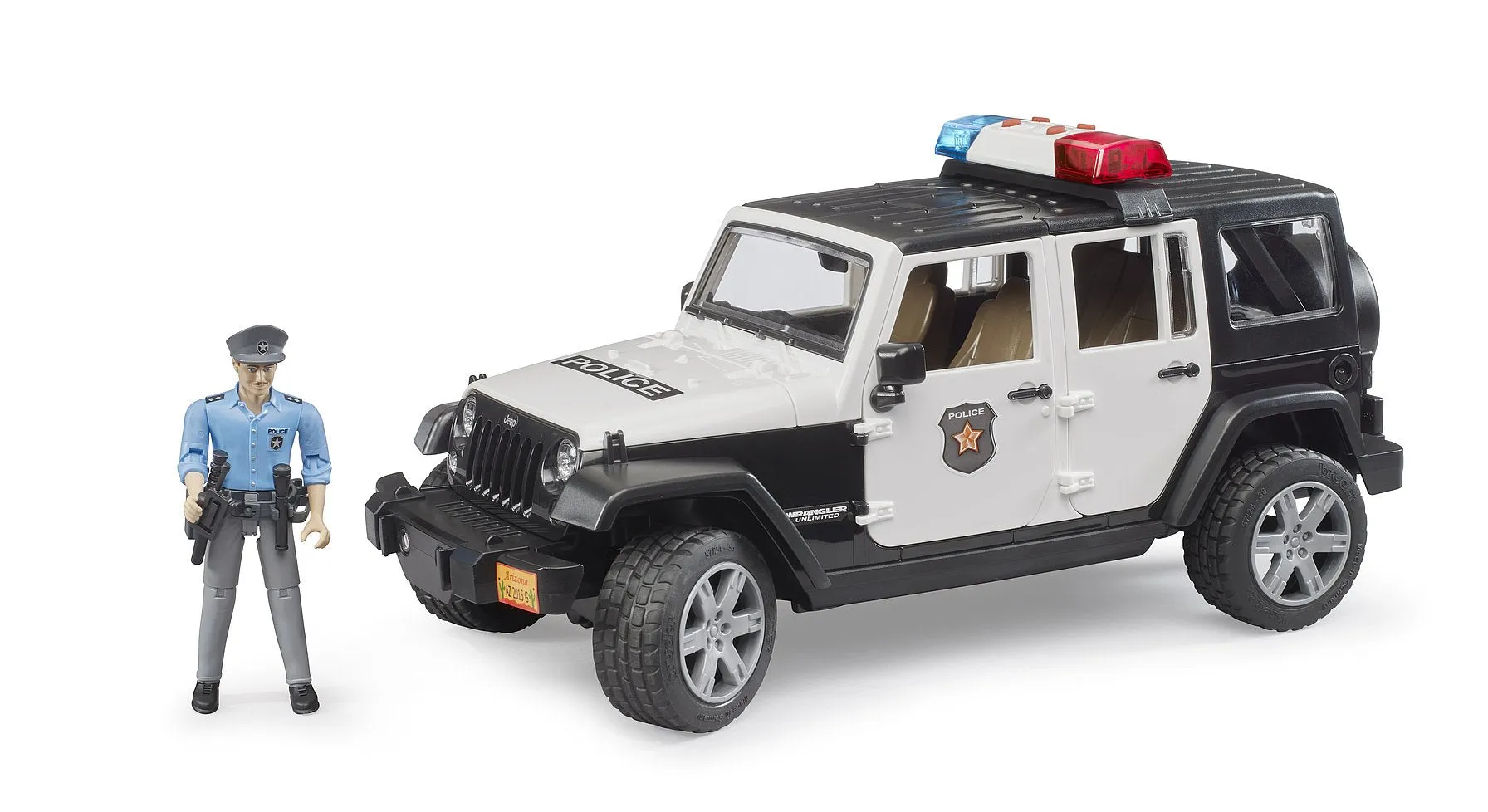 Bruder Jeep Wrangler Rubicon Police and Accessories 4yrs 