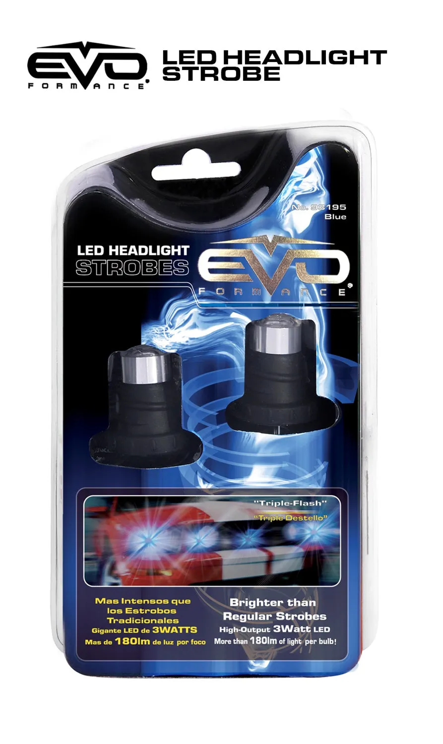 Cipa USA 93195 EVO Formance LED Headlight Strobe; Blue;