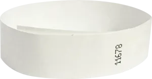 Custom Vinyl 1/2" x 11 1/2" 1-Stub Edge Glow One Color Imprint Snapped Wristbands