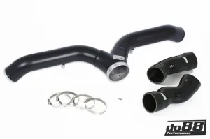 Do88 Porsche 997.1 Turbo Y-Pipe, Black for OEM IC