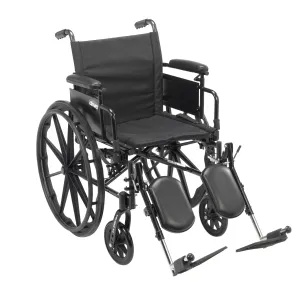 Drive Medical cx416adda-elr Cruiser X4 Lightweight Dual Axle Wheelchair with Adjustable Detachable Arms, Desk Arms, Elevating Leg Rests, 16" Seat