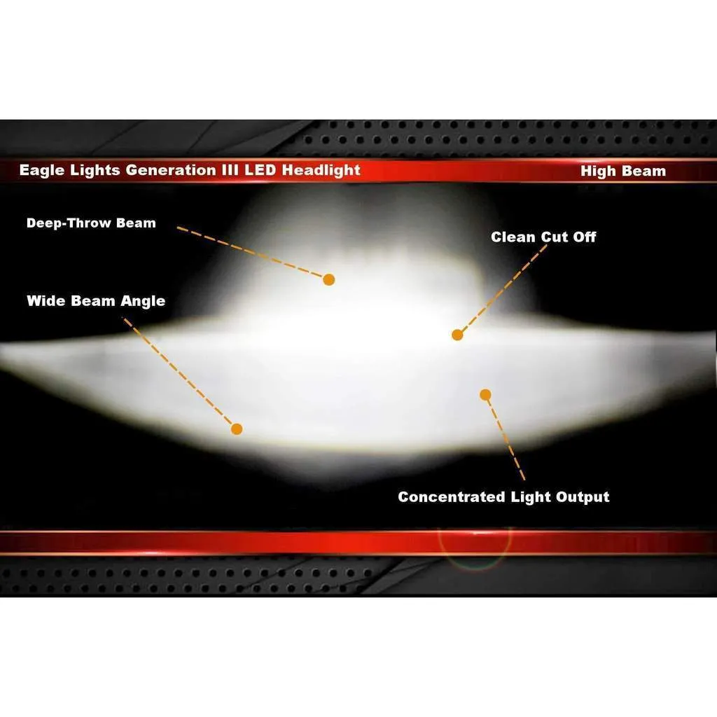 Eagle Lights 1997-2003 Honda Valkyrie Standard and Touring Models Round Projection LED Headlight