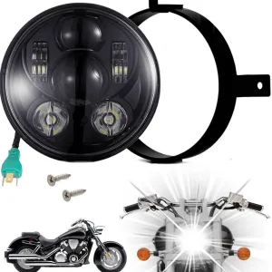 Eagle Lights Generation III LED Headlight For Honda VTX 1300 and 1800 - Includes VTX Bracket and Hardware