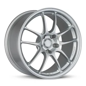 Enkei PF01 18x8.5 48mm Offest 5x114.3 Bolt Pattern 75 Bore Dia Silver Wheel 08-10 Subaru STI - 460-885-6648SP