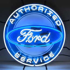 FORD SERVICE NEON SIGN WITH BACKING