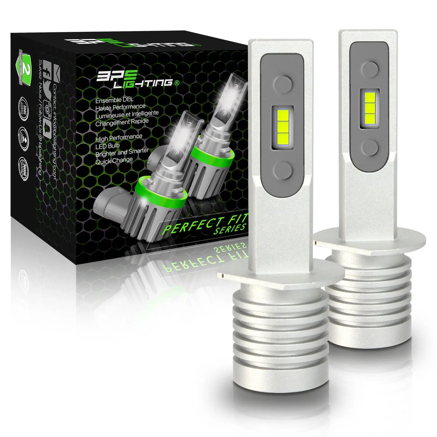H1 Perfect Fit Series LED Headlight Bulbs 8000 Lumens