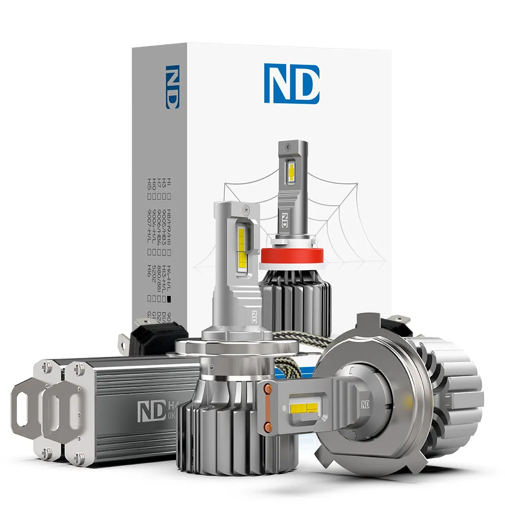 H4 LED Headlight Bulb 140W 16800LM 6500K White | NAOEVO ND Series
