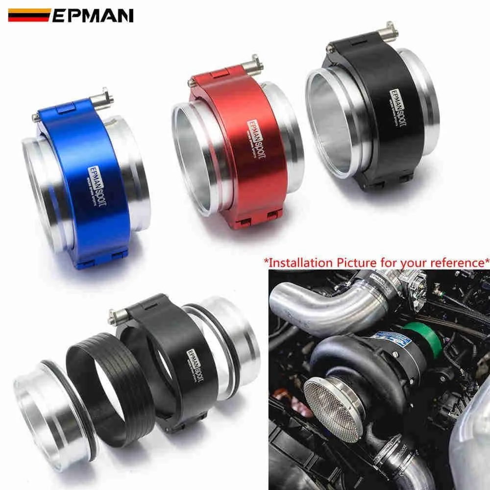 HD Clamp System Assembly Exhaust V-band Clamp Quick Release For 2.5 OD Exhaust / Intercooler Pip/Turbo EPSS63KB