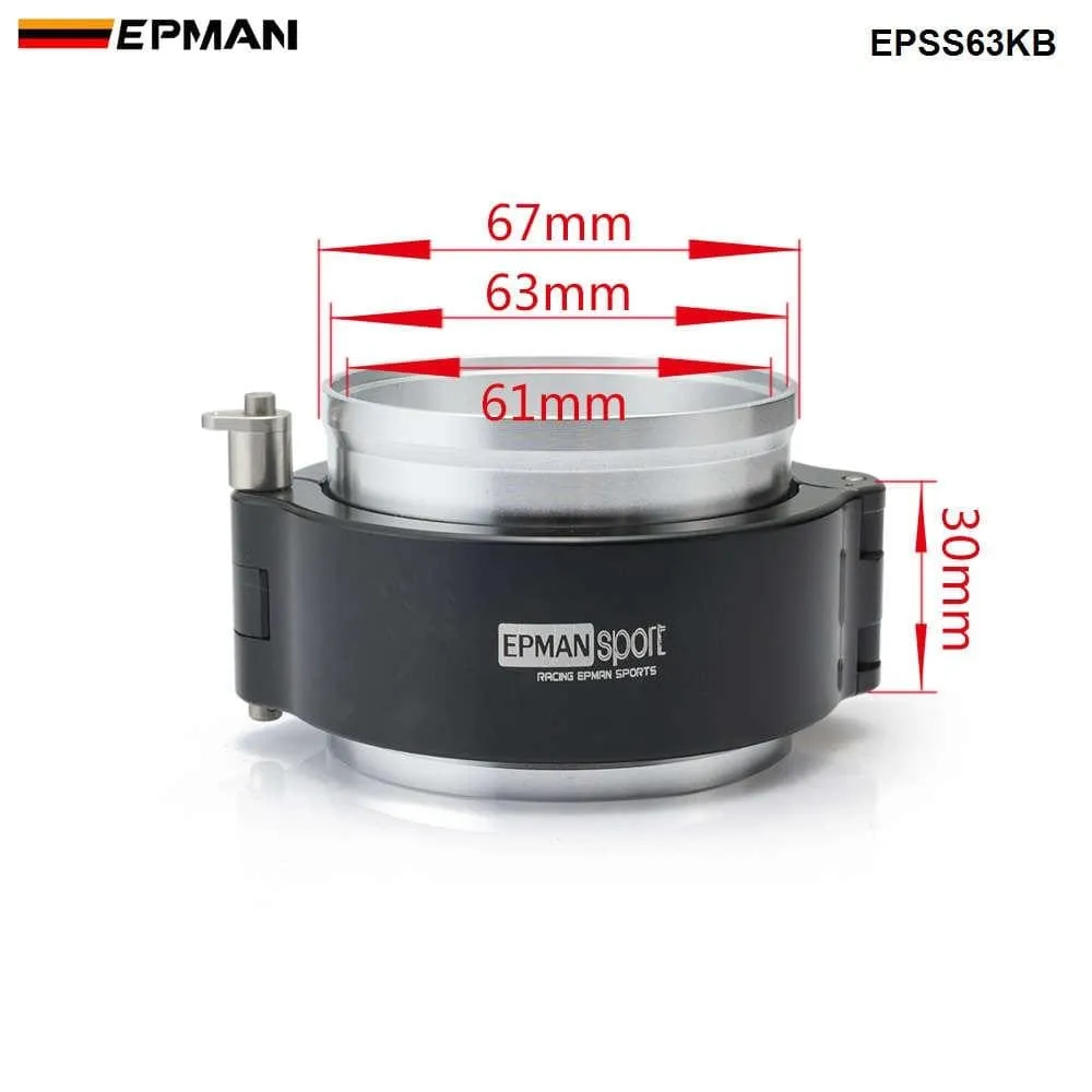 HD Clamp System Assembly Exhaust V-band Clamp Quick Release For 2.5 OD Exhaust / Intercooler Pip/Turbo EPSS63KB