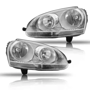 Headlight Assembly for 2005-2010 Volkswagen Jetta, 2006-2009 Volkswagen MK5/Rabbit, 2005 Jetta w/ Gen5, 2008 R32 Pair