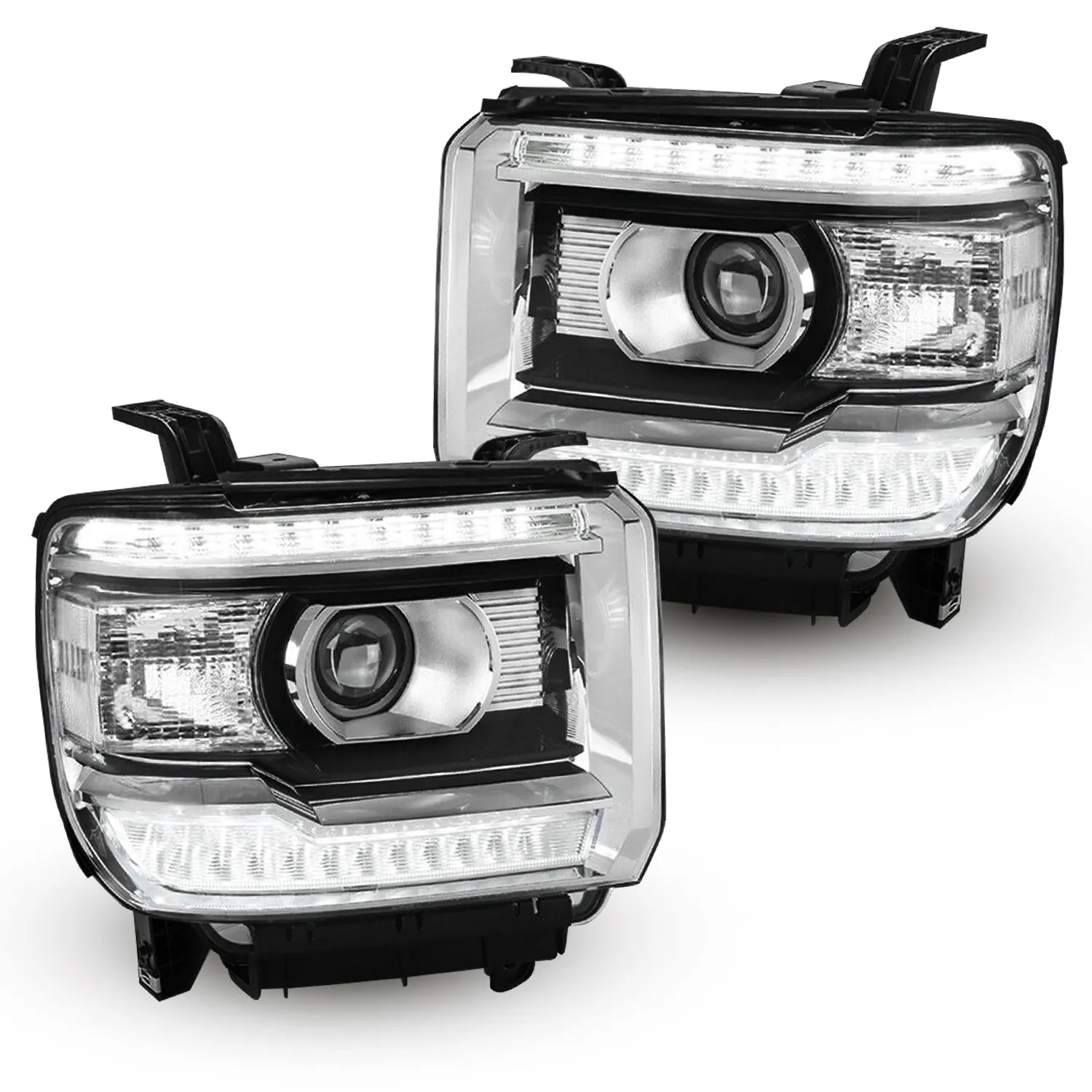 Headlight Assembly for 2014-2018 GMC Sierra 1500, 2015-2019 Sierra 2500HD/3500HD with Projector and DRL