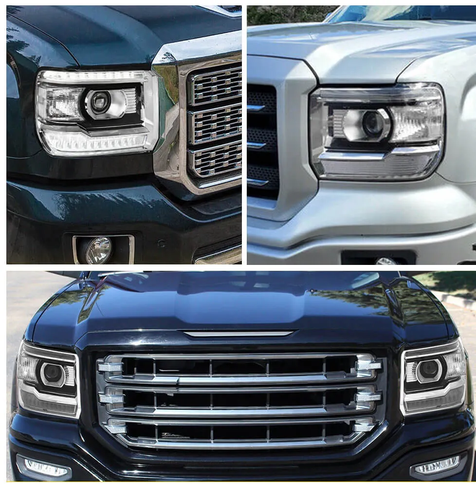 Headlight Assembly for 2014-2018 GMC Sierra 1500, 2015-2019 Sierra 2500HD/3500HD with Projector and DRL