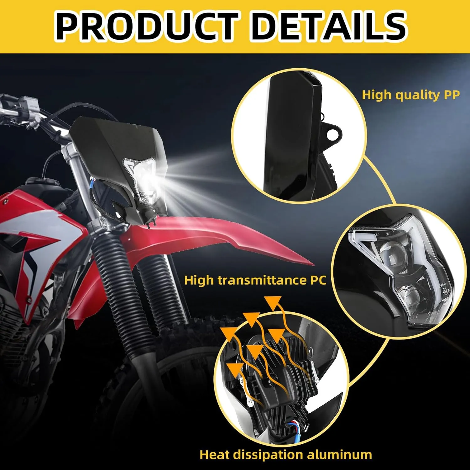 Headlight For HONDA CRF450RX CRF450L
