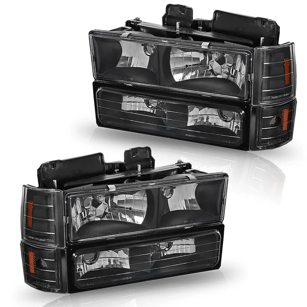 Headlights Assembly Compatible with 1994-1998 Chevy Silverado, Tahoe, Suburban, C10, C/K 1500/2500/3500  - Driver Side and Passenger Side